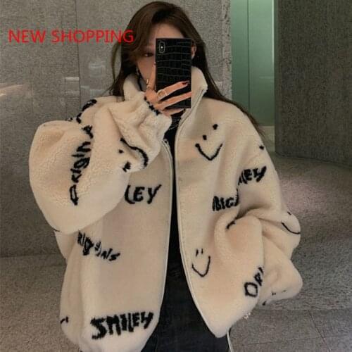 Oversized Neon Green Faux Fur Woolen Warm Women Jacket Streetwear 2020 Winter Fur Coat Patchwork Leopard Turn-down Collar Coats