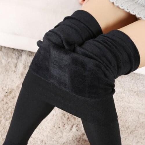 Hot New Fashion Womens Autumn And Winter High Elasticity And Women Winter Thick Fleece Lined Thermal Stretchy Leggings Pants