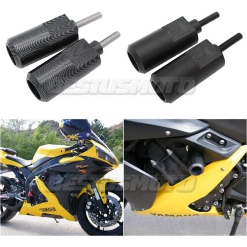 Motorcycle Carbon & Black No Cut Frame Sliders Crash Falling Protector For Yamaha YZF-R1 YZFR1 YZF R1 2004-2006 2005