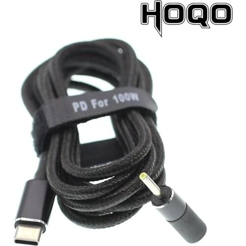 Nylon Braided Sheath PD Power Supply Wiring Type-C To 2.5X0.7Charging Cord with Built-in E-marker 5A Charging Cable