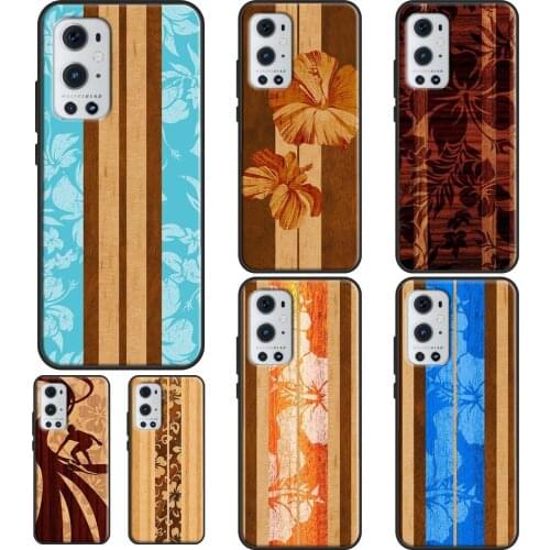 Beach Hawaiian Faux Koa Wood For OPPO Realme 6 7 8 Pro Q3 GT Neo C3 C11 C21 Case For OnePlus 9 Pro 7 8 Pro 8T 9R Nord