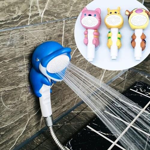 High Quality Cute Cartoon Handheld Shower Head Pressurized Single Head Single Head Rainfall Bathroom Accessories