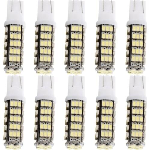 10PCS T10 W5W 1206 68 SMD 194 168 68 LEDs 12V LED Car Light Auto Bulbs White Interior Clearance Lights Courtesy Map Lamps