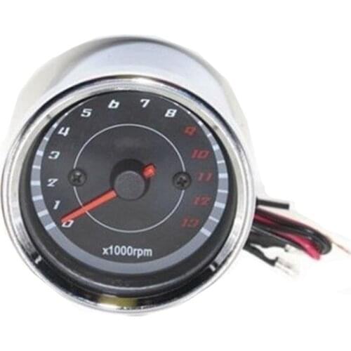 Universal Motorcycle Bike 13000 RPM LED Light Tachometer Speedometer Gauge Scooter Offroad For Honda Yamaha Suzuki Kawasaki