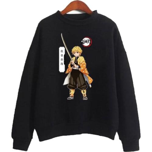 Demon Slayer Hoodie Manga Anime Kimetsu No Yaiba Zenitsu Agatsuma Mens Hoodie Streetwear Casual Hoodie Tops
