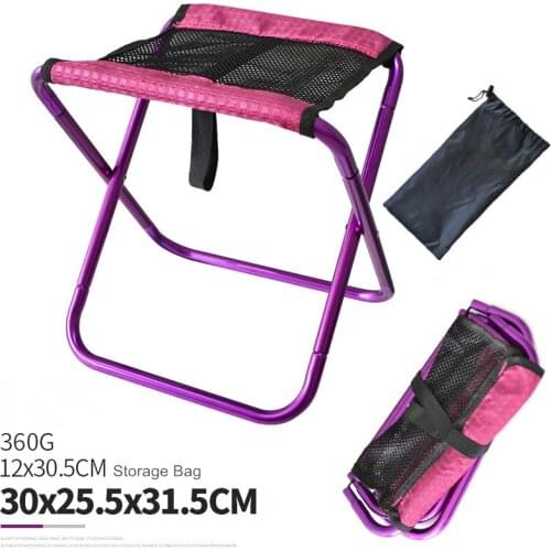 Outdoor Breathable Mesh Foldable Fishing Chair Ultra Light Weight Portable Folding Camping Aluminum Alloy Picnic Fishing Chair