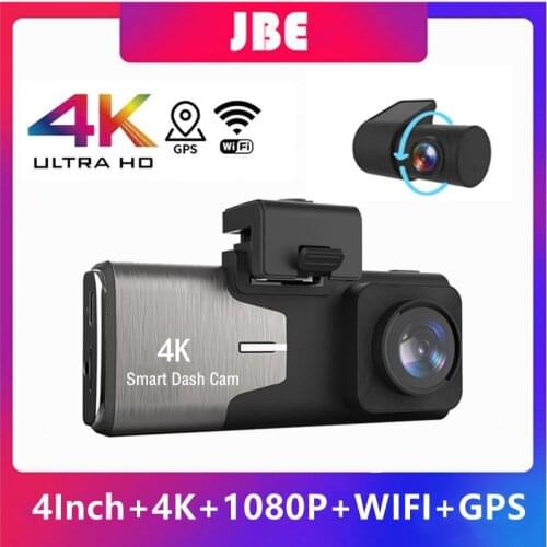 4Inch 3840*2160P 4K WIFI Sony IMX415 Car DVR Video Recorder DashCam GPS Track Auto Registrar Night Vision 24H Park