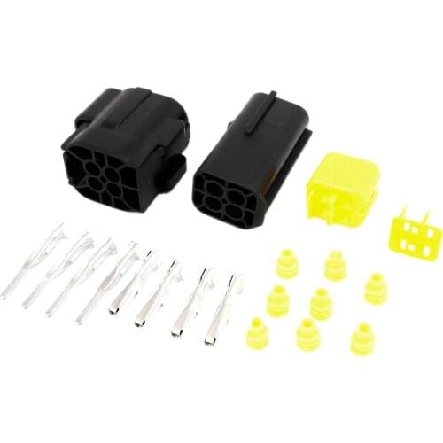 UXCELL Black 4-Pin 4 Positions Waterproof Wire Connectors Plugs For Car Auto Stereo