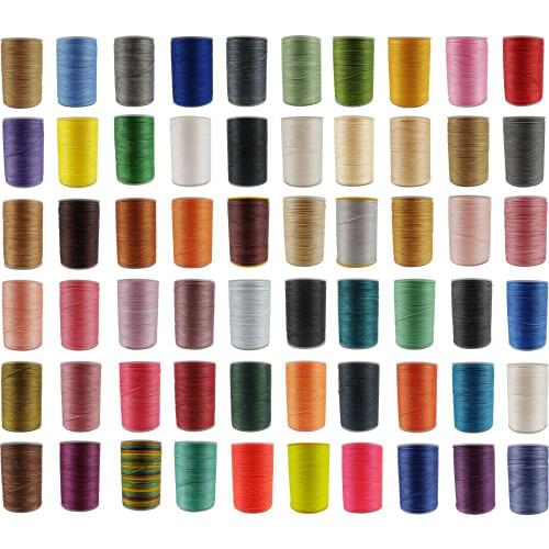 Waxed Thread Strings 0.5MM 60 Colors 80 Yards Per Spool For Leather,Jewelry Making,DIY Artwork