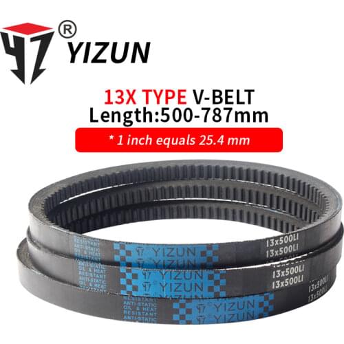 YIZUN AX/13X Type 13X500~787mm Hard Wire Rubber Drive Inner Ring Long Industrial Drive Agricultural Machinery Toothed V Belt