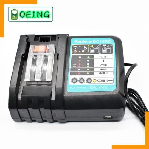 DC18RCT Li-ion Battery Charger for Makita Charger 18V 14.4V BL1830 Bl1430 DC18RC DC18RA Power tool 3A Charging Current EU plug