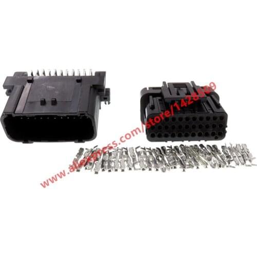 1 Sets 0.6mm Sumitomo 33 pin way ECU male female waterproof electrical wire plug pin connector with terminals 6189-7106