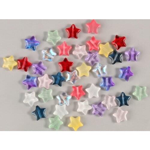 10x10mm Star Shape Lampwork Czech Glass Loose Spacer Beads For Needlework Handmade Diy Bracelet Necklace Jewelry Making Supplies