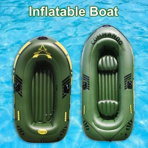 2/3 People Inflatable Boat Kayak Canoe Thickened Inflatable Seat Cushion Portable Drifting Swimming Pool Fishing Boat Kayak