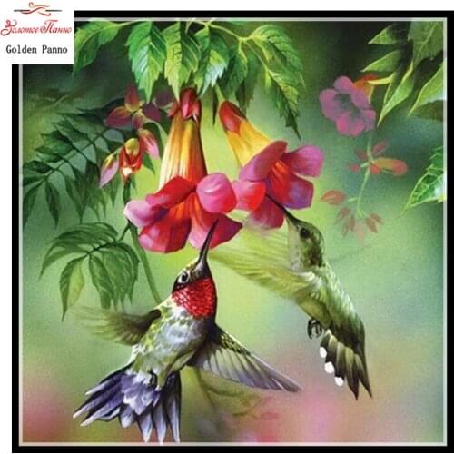 Gloden Panno,5D,Full,DIY Diamond Embroidery,square,Diamond Painting,Cross Stitch,3D,Diamond,Mosaic,Needlework,Crafts,Love Bird