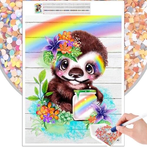 Diamond Painting Animal Cartoon Flower Bear Embroidery Kit 5D DIY Mosaic Square Round Rhinestone Cross Stitch Home Decoration