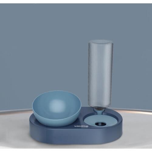 Pet Automatic Water Feeder Dog Cat Food Bowl with Water Dispenser Double Bowl Drinking Raised Stand Dish Bowls Pet Supplies