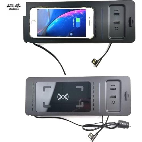 1Set 15W QI Fast Charging Car Wireless Charger Phone Holder for 2017-2019 Ford F150 High Quality