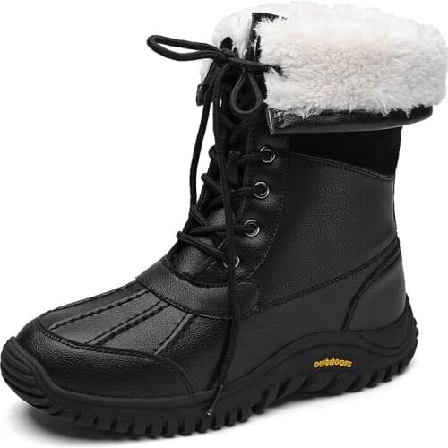 STS 2021 Women Boots Waterproof Winter Shoes Female Snow Boots Platform Mujer Botas Ankle Winter Boot With Thick Fur Girl Boot