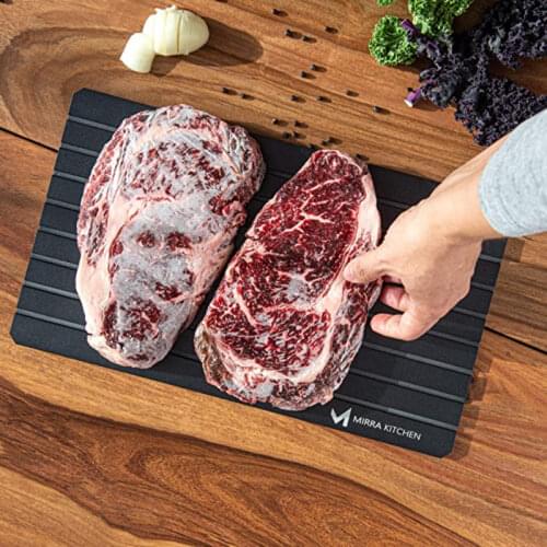 Fast Defrosting Tray Thaw Frozen Food Fruit Meat Defrosting Board Plate Aluminium Defrost Tray Kitchen Gadget Tool three size