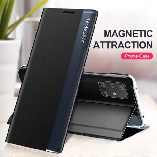 Magnetic Flip smart case For samsung galaxy a21s a51 a71 a31 a30 a50 s s20 Ultra s10 plus note 10 lite book stand on phone cover