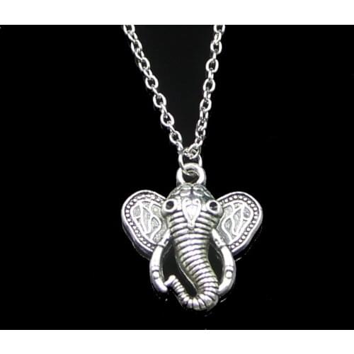 Fashion 27*25mm Elephant Pendant Necklace Link Chain For Female Choker Necklace Creative Jewelry party Gift