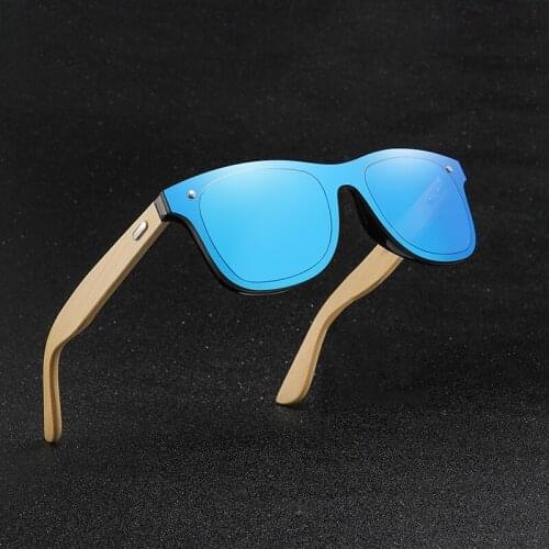 Wood Sunglasses high quality Men Women Square Bamboo Women for Women Men Mirror Sun Glasses Retro De Sol Masculino 2020 Handmade
