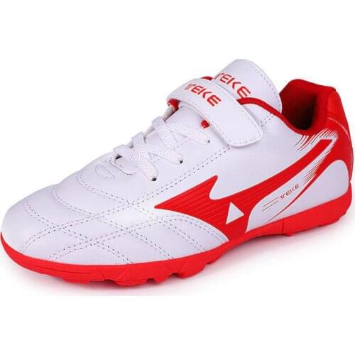 New Boy Girls White Football Shoes Kids Non-Slip Turf Soccer Cleats Comfortable Outdoor Kids Soccer Sneakers Zapatos De Fútbol