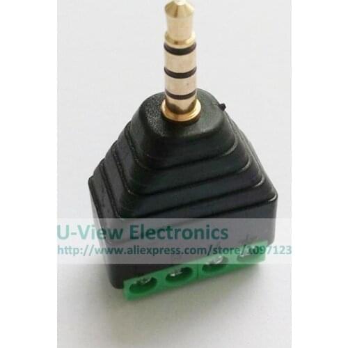 NCHTEK Terminal Block to 4 Poles 1/8" 3.5MM Stereo Jack Male Plug Adapter 4 Pin Audio Adapter Connector/Free DHL Shipping/200PCS