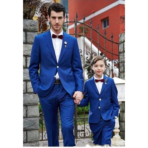 Two Pieces Man Business Suits Boy Suits Groom Tuxedos Men Young Children Kids Prom Party Dress Sets (Jacket+Trousers+Bow Tie)