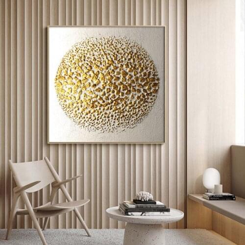 Square Wall Painting Black and Gold Large Pictures Abstract Canvas Prints Geometry Poster Modern Living Room Aisle Art Decor