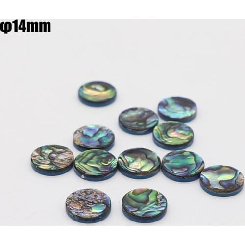20pcs Fretboard Mark Dots Colorful Abalone Inlay Material 14mm Diameter for Ukulele Guitar