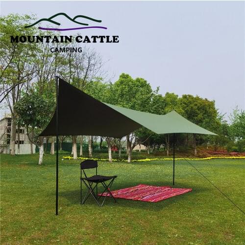 Outdoor Camping Sun Shelter Tarp Tent Shade Awning Anti-UV Oxford Cloth UV Protection Waterproof Camping Tarp Ultralight Tarp