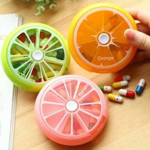 Weekly Rotating Pill Box Case Splitter Tablet Storage Organizer Medicine 7 Day Pill Container For Travel Dropshipping