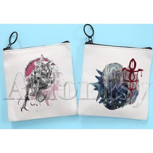 Bloodborne Hand-painted Wallet Blank Canvas Pure White Cloth Bag Customized Hand-painted Small Coin Bag