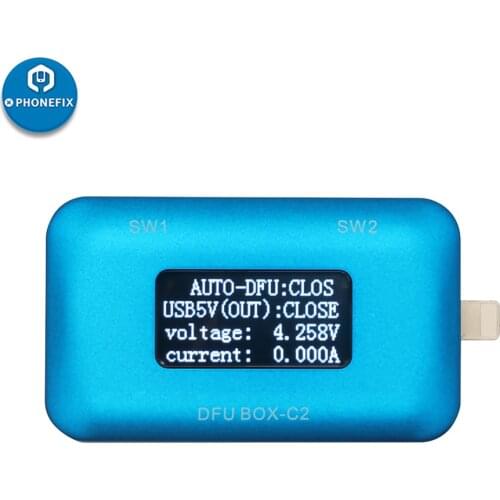 JC DFU BOX C2 for DCSD Cable Enter Restoring Rebooting IOS SN ECID MODEL Information Reading USB Enter the Purple Screen