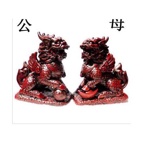 Resin Home Creative Decoration as Gift Money Drawing Bedroom Handicraft Praying for Children Rich Kirin Decoration