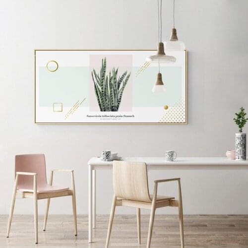 Simple Watercolor Vase Green Plant Art Poster Wall Art Print Canvas Painting Picture Modern Home Living Room Decoration Custom