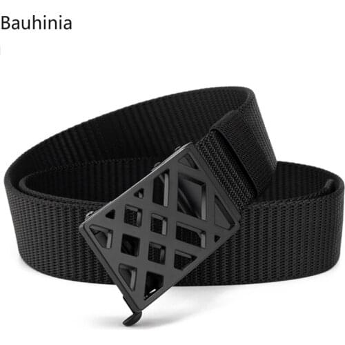 NEW Polyester Belt for Men Waist Belt 2020 Fashion Metal Buckle Nylon Belts Fashion Creative Quality Waistband Accessories