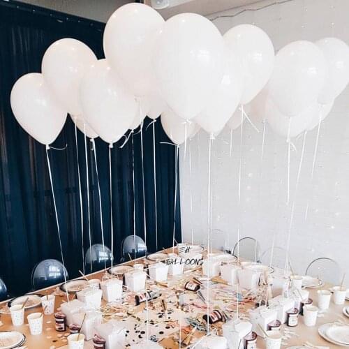 Pearl White balloons 100pcs 5/10/12inch Wedding Balloon Birthday Party Supplies latex Globos Float Balls