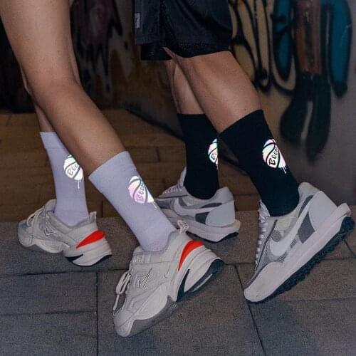 Luminous Socks Men&Women Unisex Socks Basketball Socks Night Reflection Light Socks Sports Socks Mens Socks Womens Long Socks