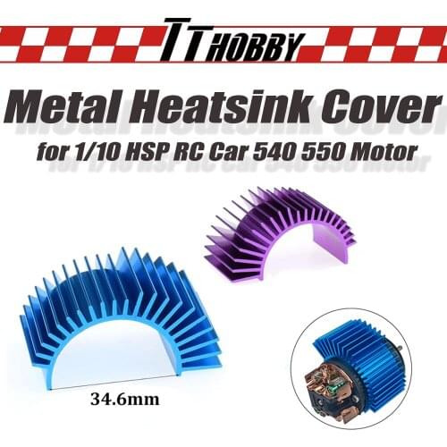TTHOBBY Motor Heatsink Cover 540 550 Cooling Fan Heat Sink for 1/10 HSP RC Car 3650 3660 Brushless Brushed Motors Traxxas WLtoys