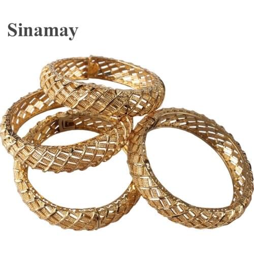 Ladies Gold-Plated Bangle For Women Female Cuff Bangles & Bracelet Wedding Jewelry Ladies Day Gifts Accessories