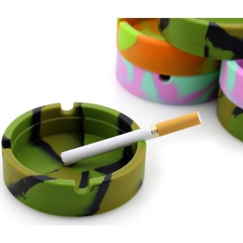 1pcs Mini Silicone Soft Ashtray For Smoking Cigarette Cigar Weed Accessories Ashtray For Home Desk Accessories For Hotel Smoking