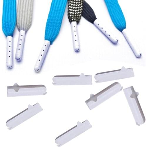 10PCS/lot Shoestrings Bullet Aglets White Shoe Lace Tips Replacement Head For Women Men Round Accessories For DIY Shoelaces