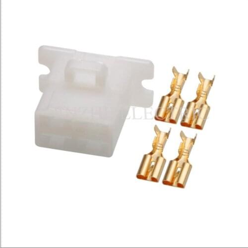 100SET DJ70413-6.3-21 car wire connector female cable connector terminal 4-pin connector Plugs sockets seal 6110-4543