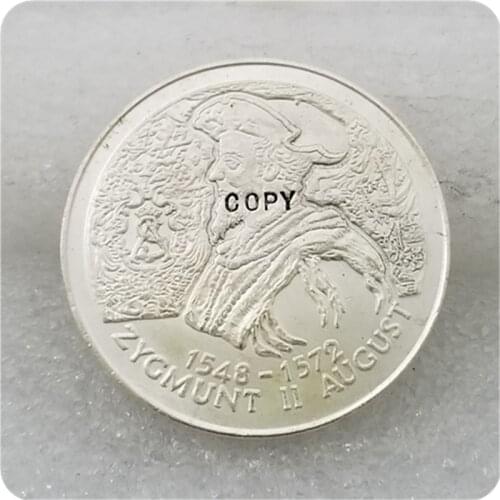 1548-1572) Poland 10 zl Kings-and-princes-Polish-Sigismund-II-Augustus silver coin FREE SHIPPING COPY