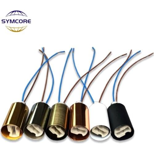 2pcs G9 Halogen Ceramic Lamp Holder Lamp Cup High Temperature Resistant Wire FEP Wire Chandelier Crystal Lamp Accessories