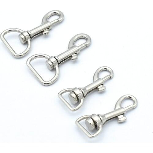 20/14mm Silver Swivel Clasps Claw,Swivel Dog Collar Hook,Lobster Lanyard Clasp Purse Hardware Handbag,Strap Webbing Clip 10Pcs