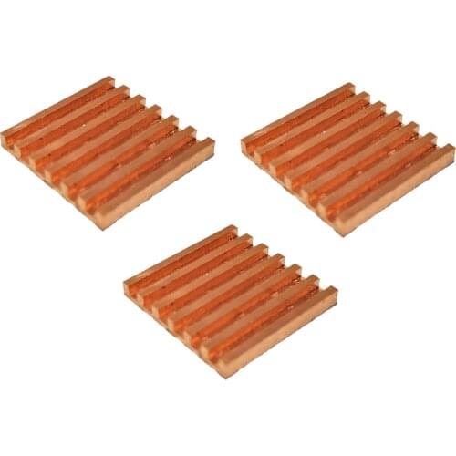 3pcs Pure Copper Mini Ultra thin heat Sink Memory RAM Cooling For VGA DDR MOS GPU IC Chipset Radiator Cooler Heatsink 17x17mm